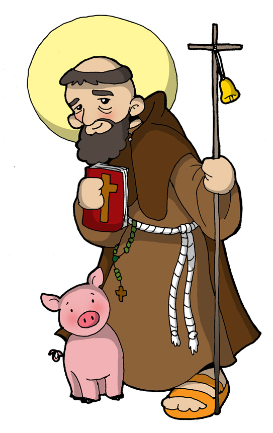 17 de gener, Sant Antoni a la Porciúncula