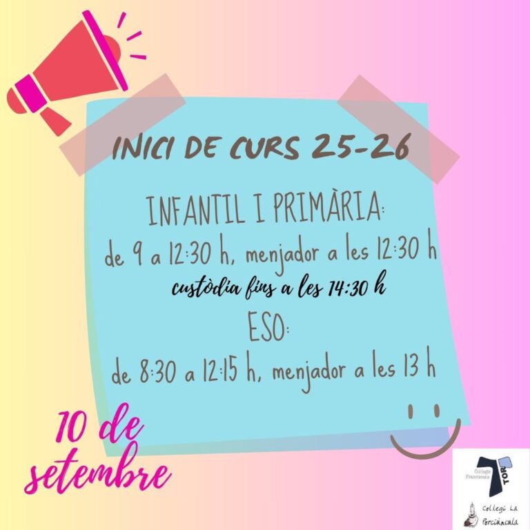 informació per al curs 2025-2026, CLICAU DAMUNT CADA IMATGE PER OBTENIR LA INFORMACIÓ!!